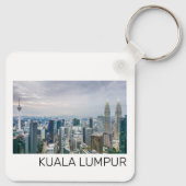 Kuala Lumpur Maleisië Skyline  souvenir Sleutelhanger (Achterkant)