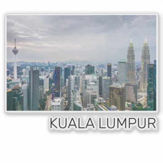Kuala Lumpur Maleisië Skyline souvenir Sticker (Voorkant)