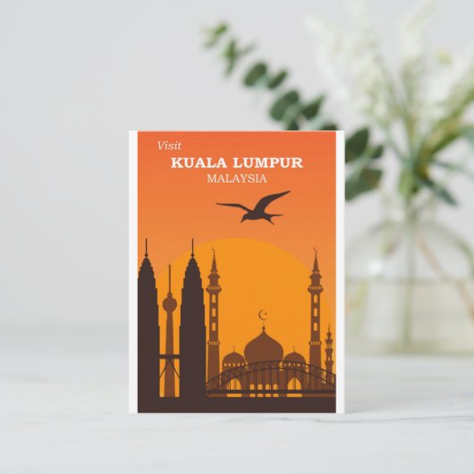 Kuala Lumpur Maleisië  Stad Skyline Reizen Briefkaart (Staand voorkant)