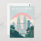 Kuala Lumpur Maleisië  stadsgezicht reizen Briefkaart (Voorkant / Achterkant)