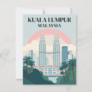 Kuala Lumpur Maleisië  stadsgezicht reizen Briefkaart