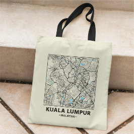 Kuala Lumpur, Maleisië, Stadsplattegrond Boodschap Tote Bag