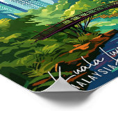 Kuala Lumpur Maleisië vintage reisillustratie Poster (Hoek)