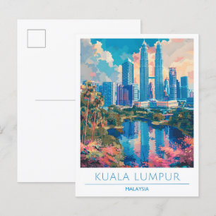 Kuala Lumpur Maleisië Vintage Reizen Briefkaart