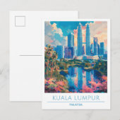 Kuala Lumpur Maleisië Vintage Reizen Briefkaart (Voorkant / Achterkant)
