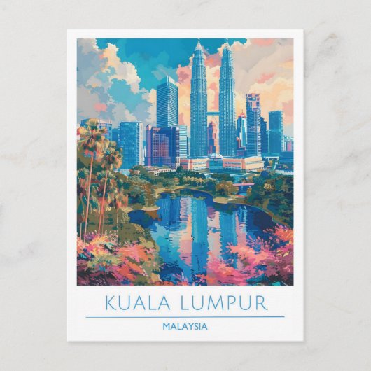 Kuala Lumpur Maleisië Vintage Reizen Briefkaart (Voorkant)