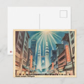 Kuala Lumpur Maleisië Vintage Reizen Briefkaart (Voorkant / Achterkant)