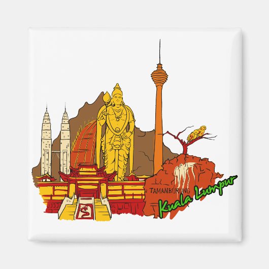 Kuala Lumpur - Mayalsia.png Magneet (Voorkant)
