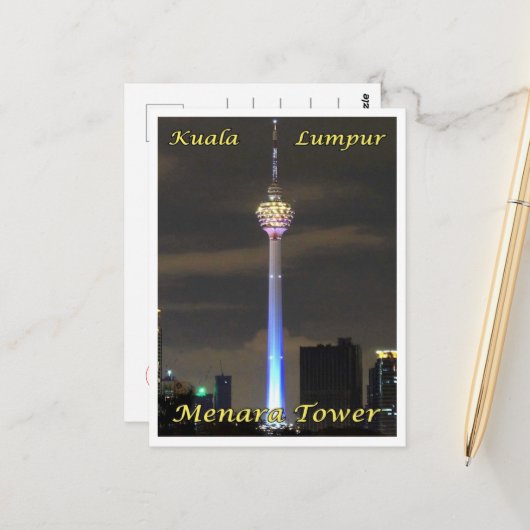 Kuala Lumpur Menara Tower - Maleisië - Briefkaart (Voorkant / Achterkant in situ)