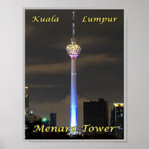 Kuala Lumpur Menara Tower - Maleisië - Poster
