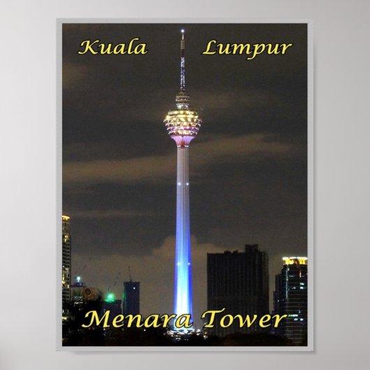 Kuala Lumpur Menara Tower - Maleisië - Poster (Voorkant)