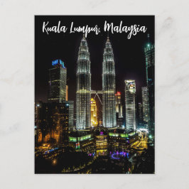 Kuala Lumpur Nachtelijke Silhouette Briefkaart