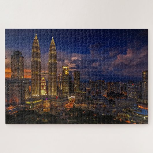 Kuala-Lumpur night scene Legpuzzel (Horizontaal)