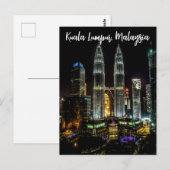 Kuala Lumpur Night Skyline Briefkaart (Voorkant / Achterkant)