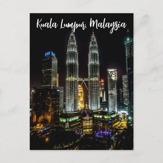 Kuala Lumpur Night Skyline Briefkaart (Voorkant)