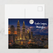Kuala Lumpur Night Skyline Briefkaart (Voorkant / Achterkant)