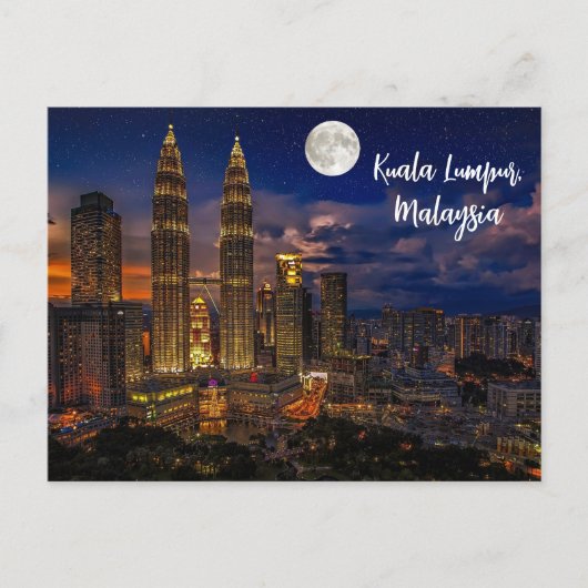 Kuala Lumpur Night Skyline Briefkaart (Voorkant)