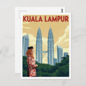 Kuala Lumpur Petronas Twin Torens Briefkaart (Voorkant / Achterkant)