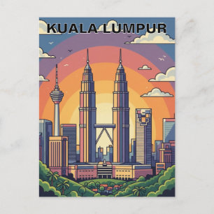 Kuala Lumpur Petronas Twin Towers Briefkaart