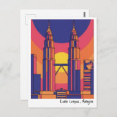 Kuala Lumpur Petronas Twin Towers  Briefkaart (Voorkant / Achterkant)