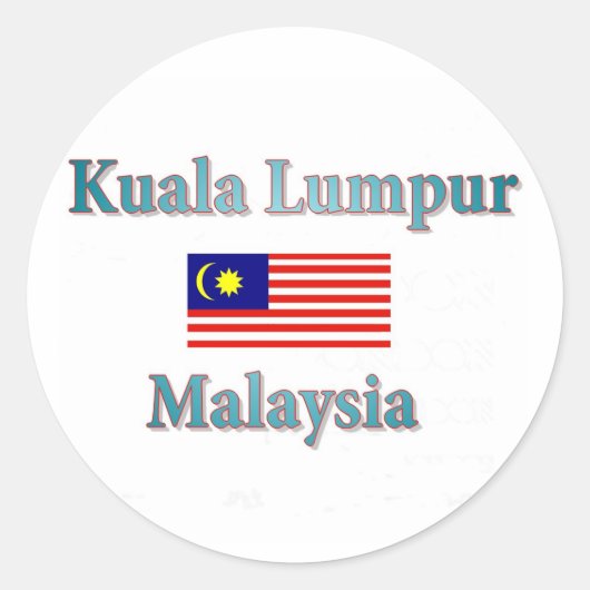 Kuala Lumpur Ronde Sticker (Voorkant)