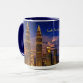 Kuala Lumpur silhouet bij nacht Mok (Voorkant links)