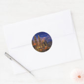 Kuala Lumpur silhouet 's nachts Ronde Sticker (Envelop)
