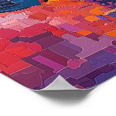 Kuala Lumpur Skyline - Levendige Maleisische muurk Poster (Hoek)