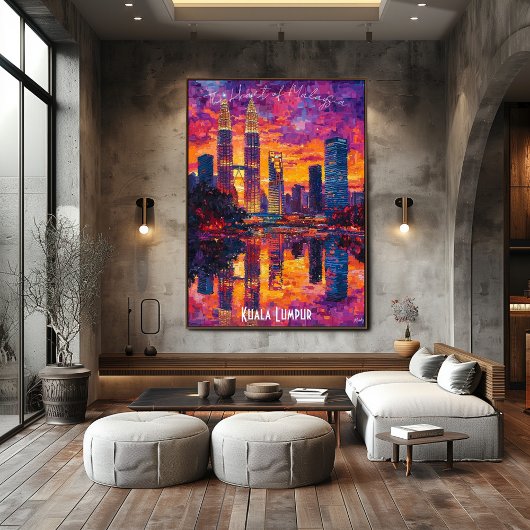 Kuala Lumpur Skyline - Levendige Maleisische muurk Poster