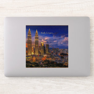 Kuala Lumpur skyline 's nachts Sticker