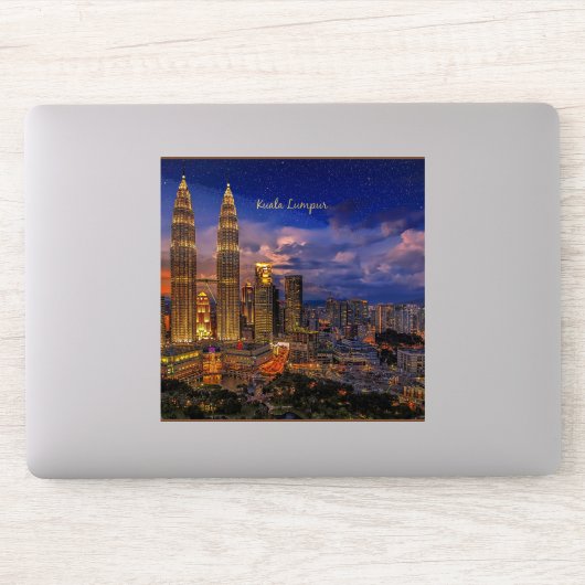 Kuala Lumpur skyline 's nachts Sticker (Computer)