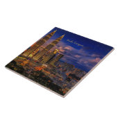 Kuala Lumpur skyline 's nachts Tegeltje (Zijkant)