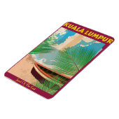 Kuala Lumpur vintage reisposter Magneet (Linkerzijde)
