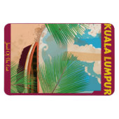 Kuala Lumpur vintage reisposter Magneet (Horizontaal)