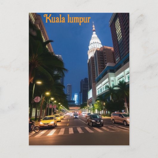 Kuala Lumpur vintage reizen Briefkaart (Voorkant)