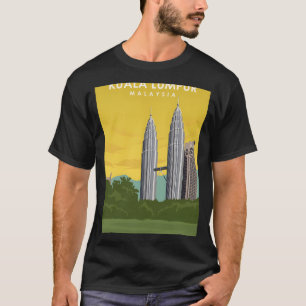 Kuala Lumpur Vintage Travel Poster advertentie T-shirt