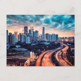 Kuala Lumpur-zonsondergang Briefkaart