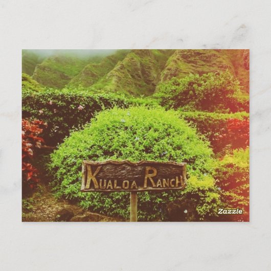 Kualoa Ranch Briefkaart (Achterkant)