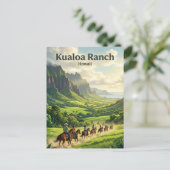 Kualoa Ranch Hawaï Briefkaart (Staand voorkant)