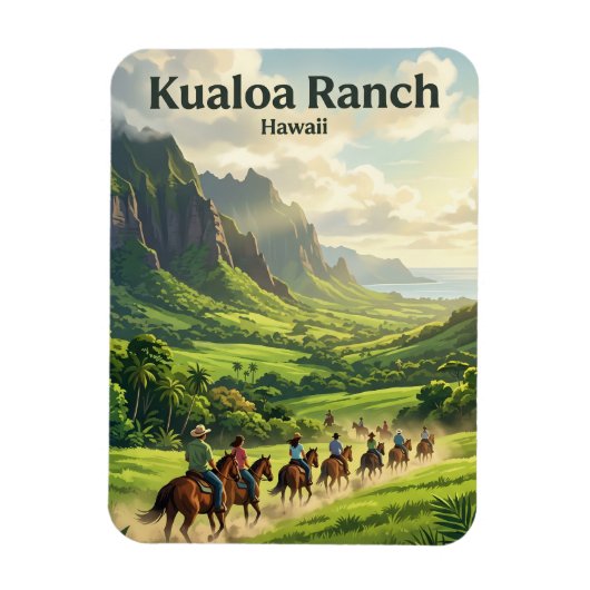 Kualoa Ranch Hawaï Magneet (Verticaal)