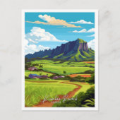Kualoa Ranch Hawaii vintage reisillustratie Briefkaart (Voorkant)
