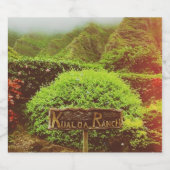 Kualoa Ranch Likeurfles Etiket (Enkel label)