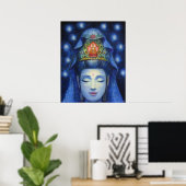 Kuan Yin Boeddha Poster voor de Meditation Art (Thuiskantoor)