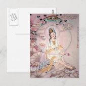 Kuan Yin boeddhistische godin van compassie Briefkaart (Voorkant / Achterkant)