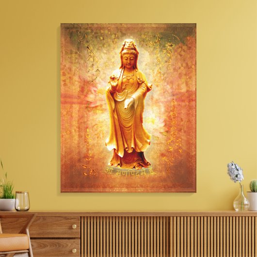 Kuan Yin Canvas Afdruk (Insitu (Woonkamer))