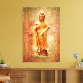 Kuan Yin Canvas Afdruk (Insitu (Woonkamer))