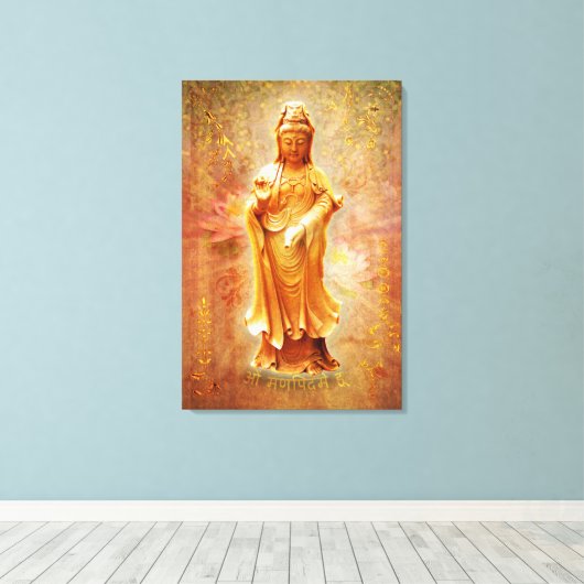 Kuan Yin Canvas Afdruk (Insitu (Houten vloer))