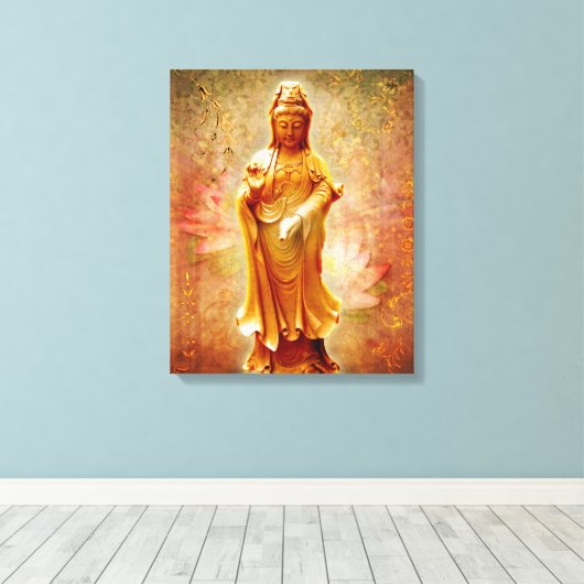 Kuan Yin Canvas Afdruk (Insitu (Houten vloer))