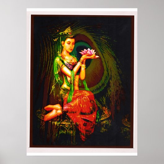 Kuan Yin en de Peacock Feather Poster (Voorkant)