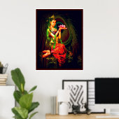 Kuan Yin en de Peacock-vanger Poster (Thuiskantoor)